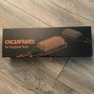 NWT‎ NICEBAY IONIC & INFRARED ONE PASS STRAIGHTENING HAIR STRAIGHTENER BRUSH